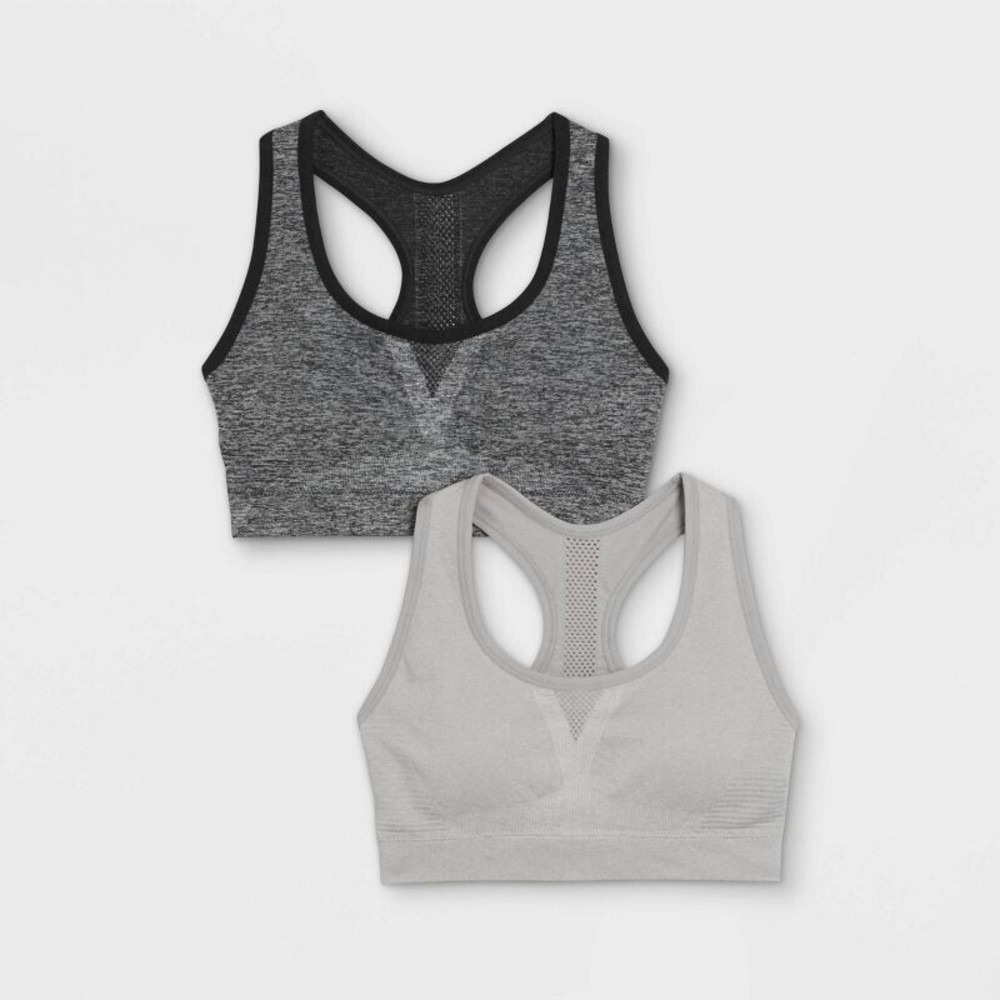 All in Motion - Women's Plus Size Light Support Seamless 2pk Racerback Bra 3X